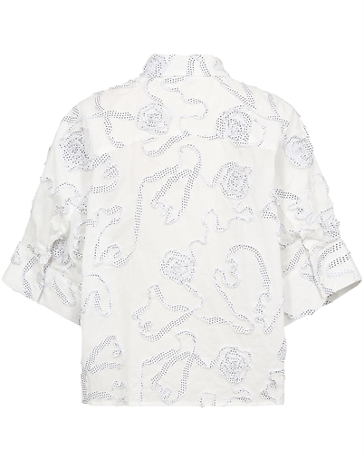 Co'Couture - ElricCC Flower Bluse - White